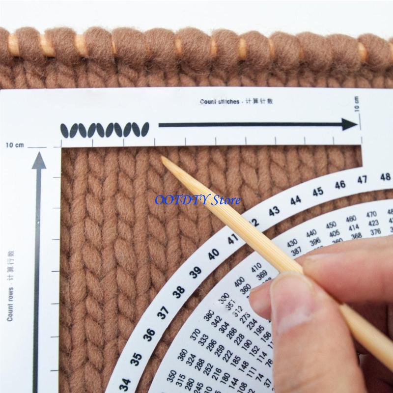 Embroidery Converter - 367A 両面スケール編みゲージコンバーターツールステッチ計算とカウント