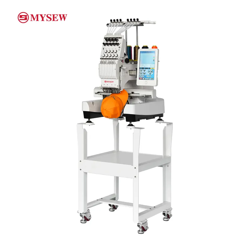 Embroidery Machine Computerized - MYSEW MFS800 9ヘッド自動コンピューターデジタル帽子靴Tシャツ工業用キャップ刺繍機価格