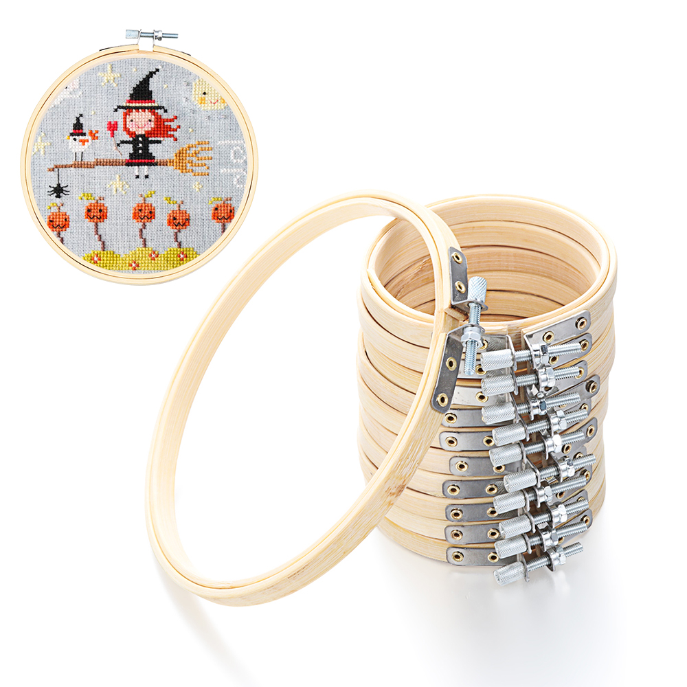 Stitch Marker Ring - 8/10/13/15/18/30センチメートル刺繍フープdiy針仕事クロスステッチ機械竹フレームリングラウンドループ手家庭用ミシンツール