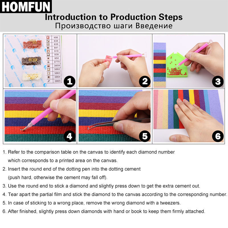 HOMFUN アート 5D Diy ダイヤモンド絵画「テキス - Embroidery Quote のレビューと価格