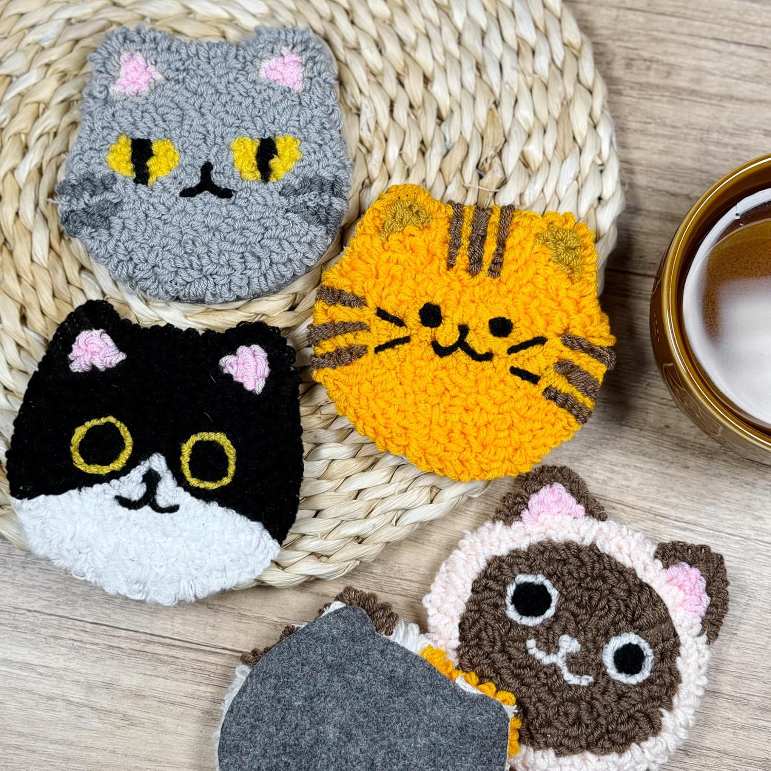 簡単なパンチニードルクリスマスコースター刺繍セット、創造的な - Embroidery Converter のレビューと価格