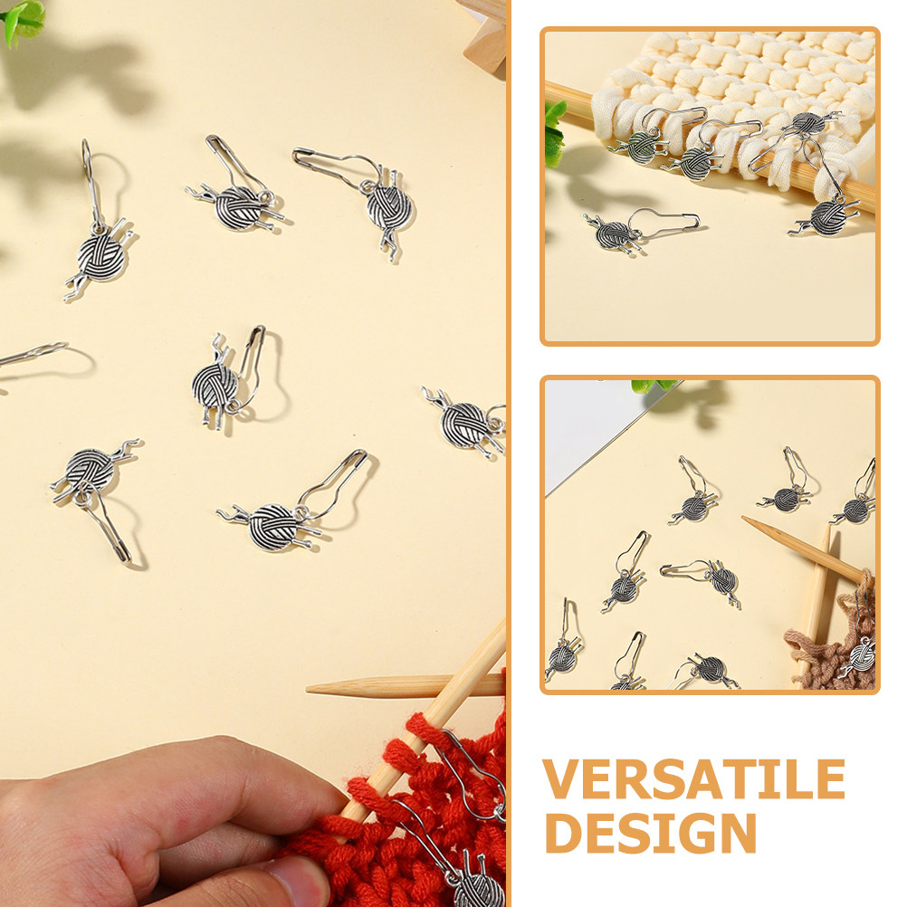 12個入り、安全な金属製の編み物マーカー。軽量で、編み物やク - Stitch Marker Ring のレビューと価格