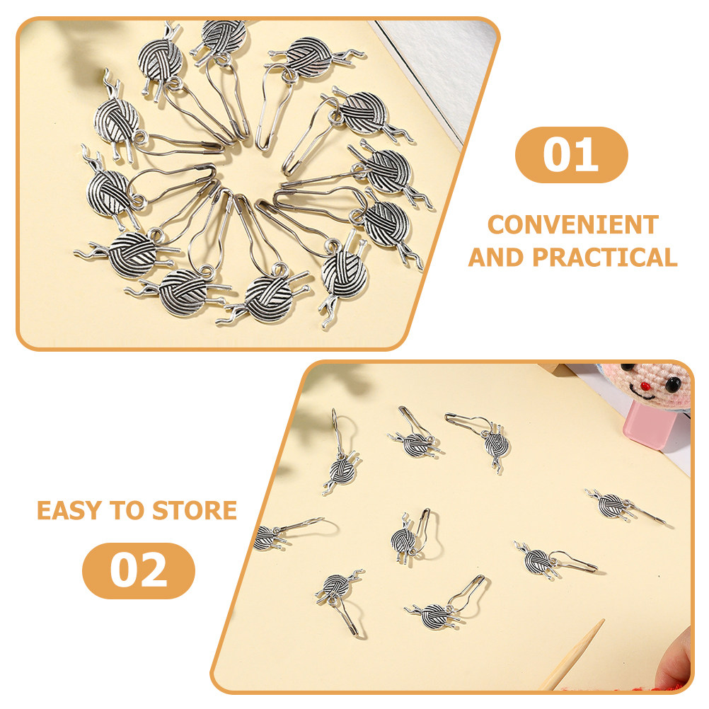 12個入り、安全な金属製の編み物マーカー。軽量で、編み物やク - Stitch Marker Ring のレビューと価格