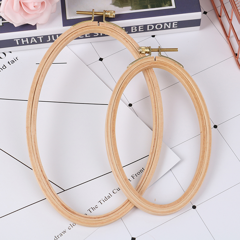 竹刺embroideryフープフレーム、楕円形クロスステッチ - Stitch Marker Ring のレビューと価格