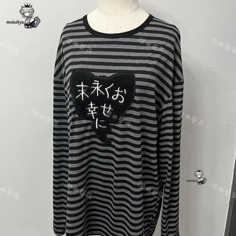 Y2K アメリカンパンクヴィンテージ O ネック長袖シャツオ - Embroidery Cotton のレビューと価格