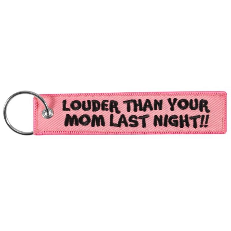 LOUDER THAN YOUR MOM キーホルダー 車用 - Embroidery Quote のレビューと価格