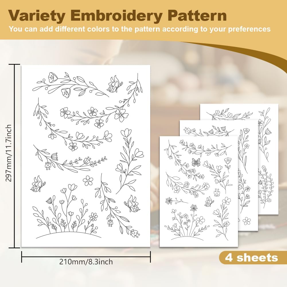 水溶性刺繍安定紙 スティックステッチ 洗い落とせるシート 花 - Embroidery Paper のレビューと価格