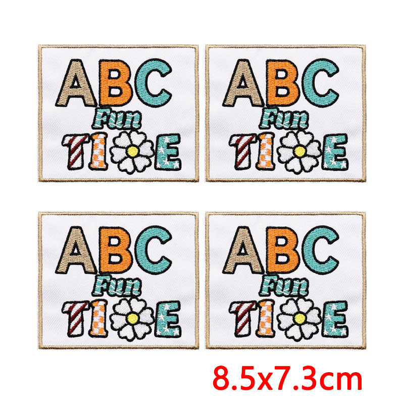 5 ピース/ロットポジティブエネルギーテキスト刺繍パッチ漫画 - Embroidery Quote のレビューと価格