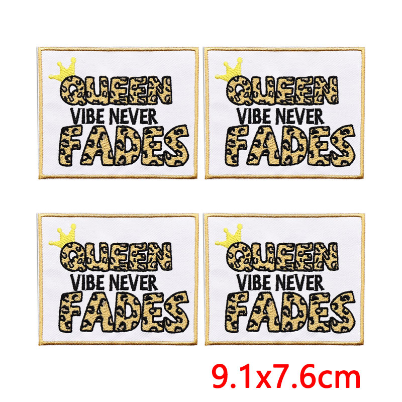 5 ピース/ロットポジティブエネルギーテキスト刺繍パッチ漫画 - Embroidery Quote のレビューと価格