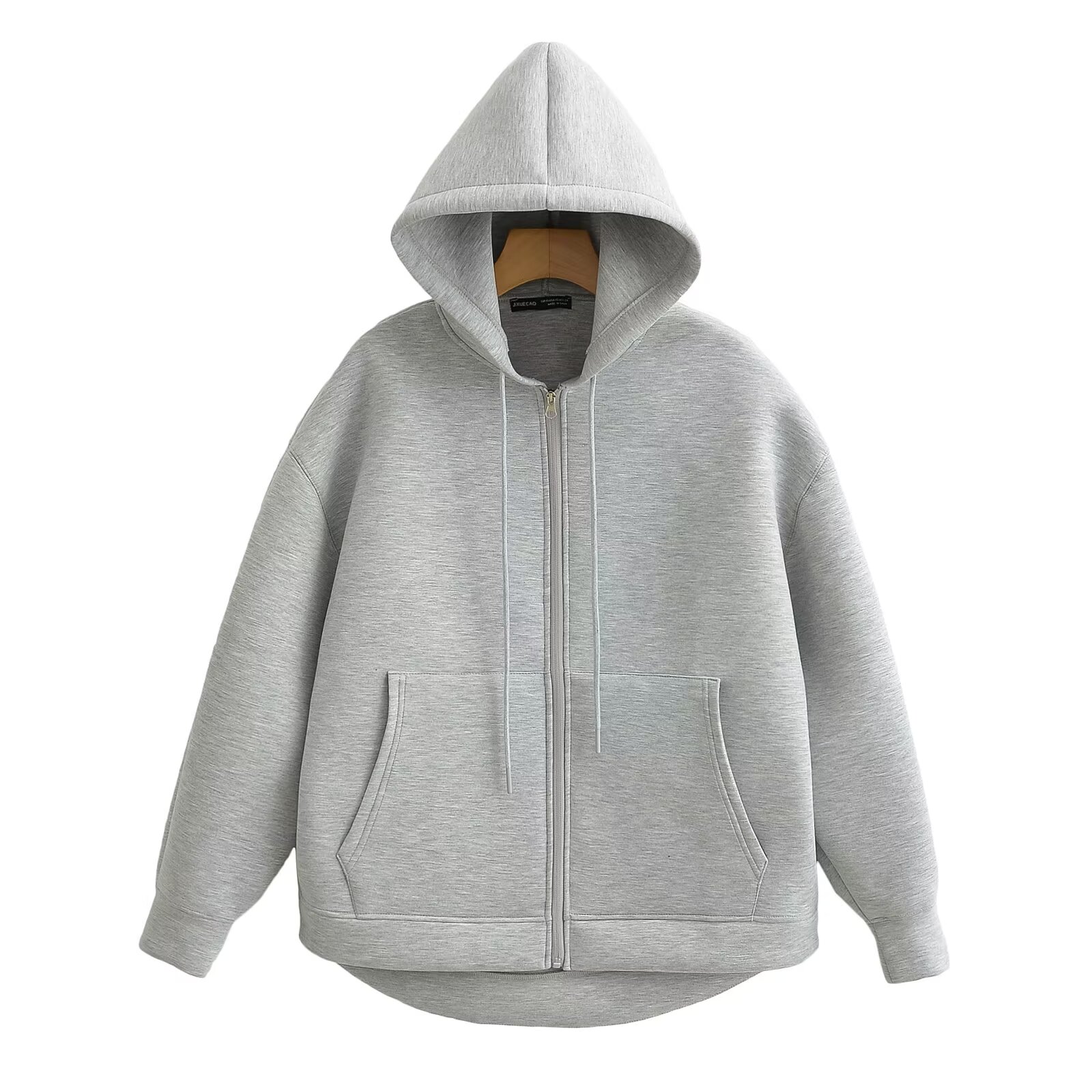 MUJER ジップアップパーカー女性秋フード付きトレーナー女 - Embroidery Zip Up Hoodie のレビューと価格