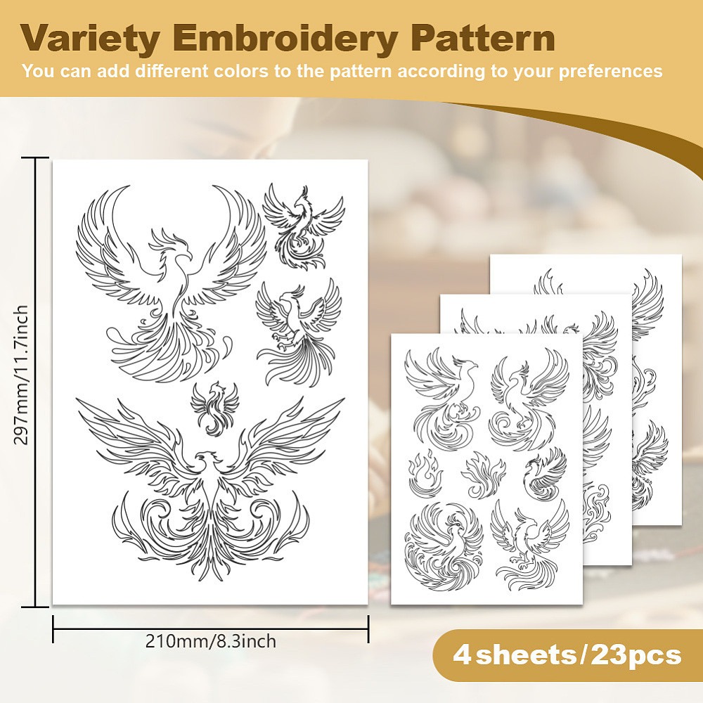 23枚入り、水溶性刺繍用補強シート（手縫い用）、サイズ：8. - Embroidery Cloth のレビューと価格