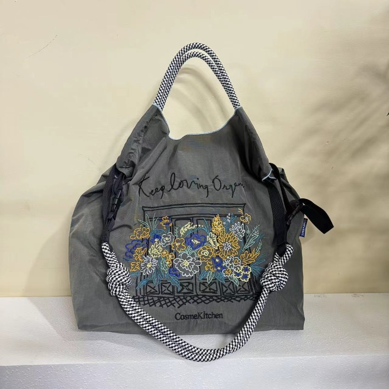 ショッピング刺繍環境保護大容量ナイロンメッセンジャーバッグポ - Embroidery Paper のレビューと価格