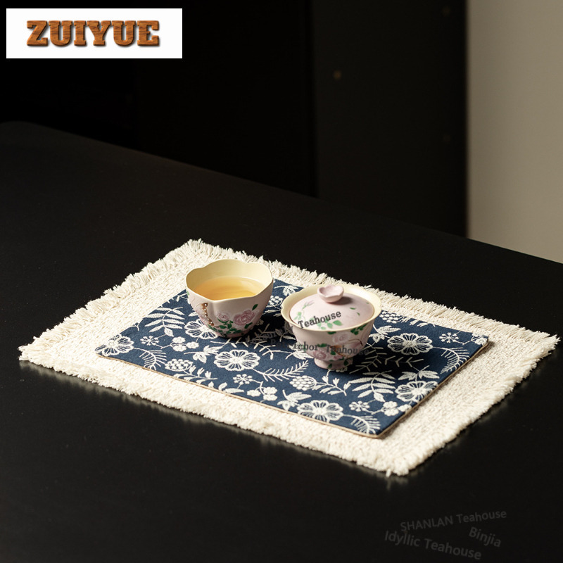 刺繍二重層ティーテーブルマットアンティークティーポットマット - Embroidery Cloth のレビューと価格