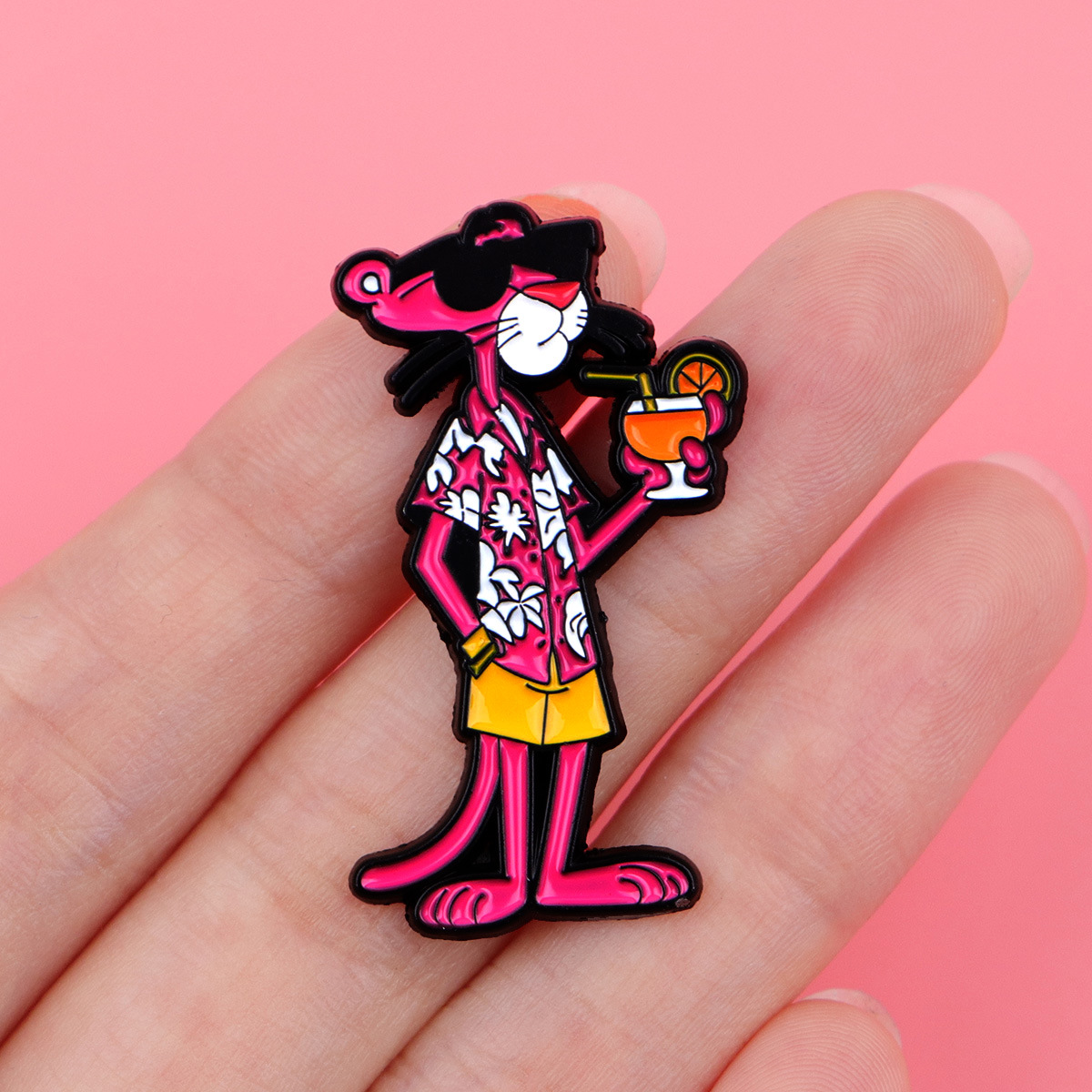 かわいいヒョウ柄の漫画風ブローチピンバッジ、合金製ラペルピン - Embroidery Tulle のレビューと価格