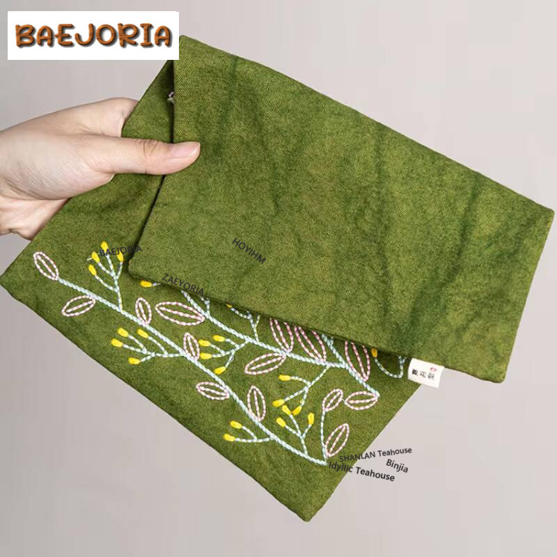 ナショナルスタイル手作り刺繍キャンバスティータオル禅断熱パッ - Embroidery Cloth のレビューと価格