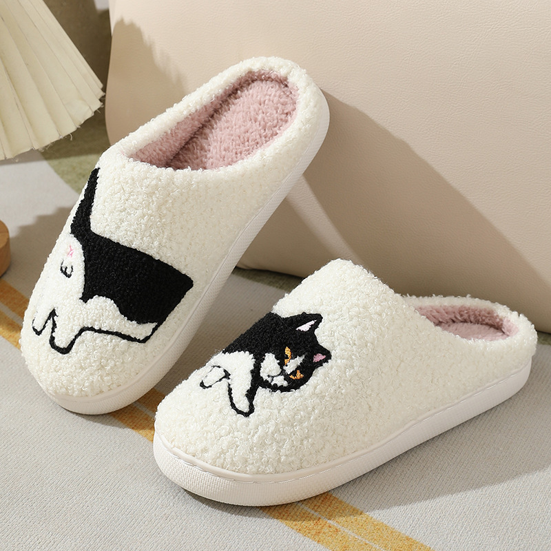 冬用プラッシュキュートダックスフンド刺繍ホームスリッパ レデ - Embroidery Cotton のレビューと価格