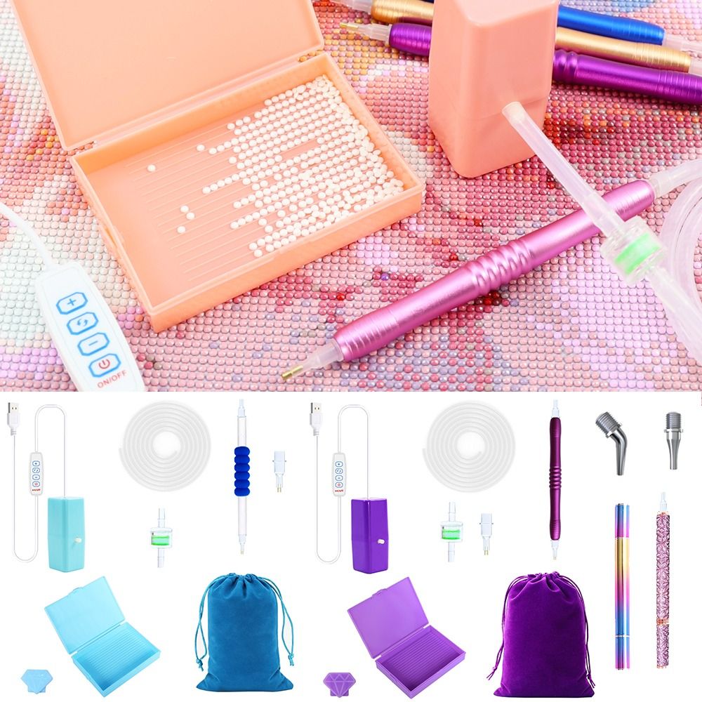 電気真空ダイヤモンド塗装ペンキット USB 電源ダイヤモンド - Embroidery Details のレビューと価格